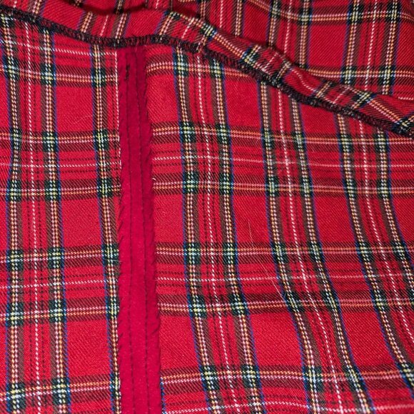 vintage Lip Service red & black tartan ball gown, size M - Picture 8 of 8